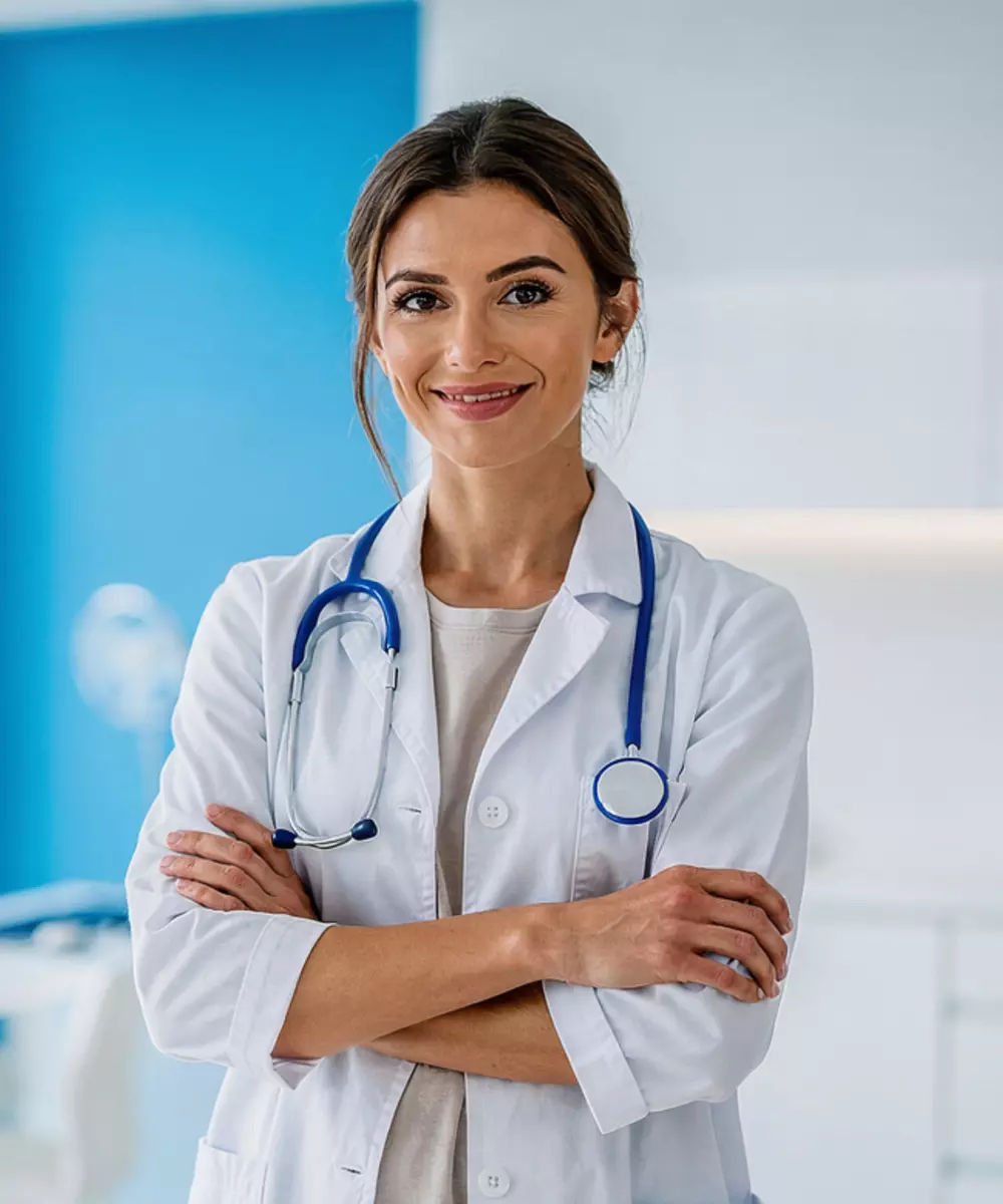 Profesional sanitaria en una imagen de contacto y asesoramiento sobre seguros de salud ASISA