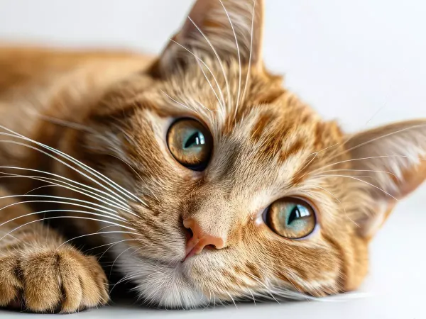 Seguro ASISA para gatos Persona con su gato valorando un seguro ASISA adaptado a las necesidades de su mascota.